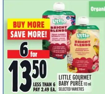 Metro Little gourmet baby purée offer