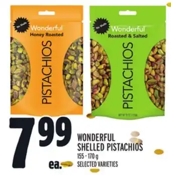 Metro Wonderful shelled pistachios offer