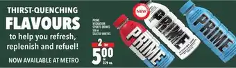 Metro Prime hydration sports drinks offer