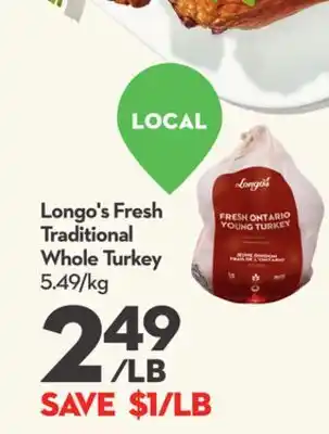 Longo's Longo's fresh traditional whole turkey offer