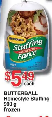 Fortinos Butterball homestyle stuffing offer