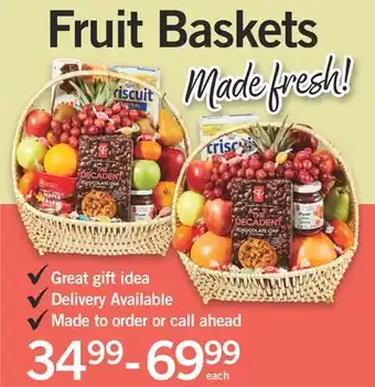 Fortinos Fruit baskets offer