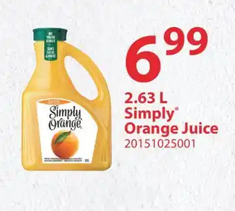 Fortinos Simply orange juice 2.63 l offer