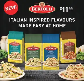 Fortinos Bertolli italian inspired flavours made easy at home offer