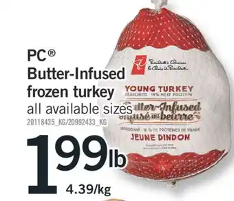 Fortinos Pc butter-infused frozen turkey offer