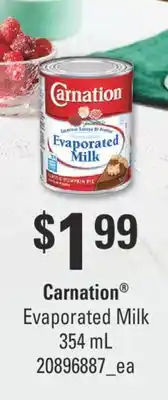 Fortinos Carnation evaporated milk, 354 ml offer
