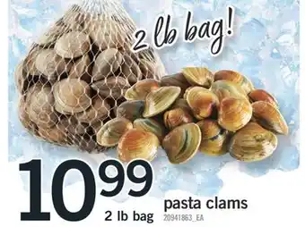 Fortinos Pasta clams offer