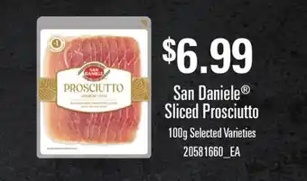 Fortinos San daniele sliced prosciutto offer