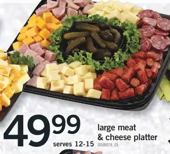 Fortinos Large meat & cheese platter offer