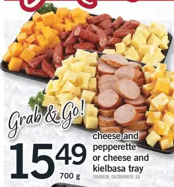 Fortinos Cheese and pepperette or cheese and kielbasa tray 700g offer