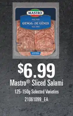 Fortinos Mastro sliced salami 125-150g offer