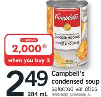 Fortinos Campbell's condensed soup 284 ml offer