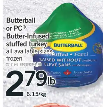 Fortinos Butterball or pc butter-infused stuffed turkey offer