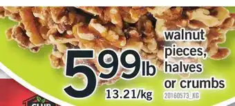 Fortinos Walnut pieces, halves offer