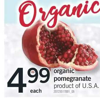 Fortinos Organic pomegranate offer