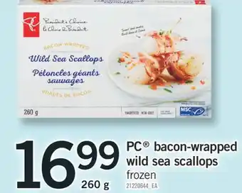 Fortinos Pc bacon-wrapped wild sea scallops, 260 g offer