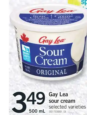 Fortinos Gay lea sour cream 500 ml offer