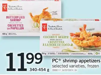Fortinos Pc shrimp appetizers offer