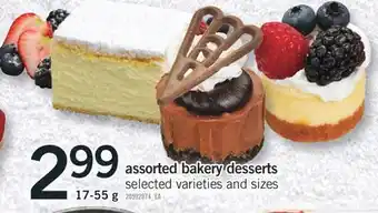 Fortinos Assorted bakery desserts 17-55 g offer