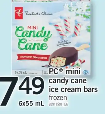 Fortinos Pc mini candy cane ice cream bars offer