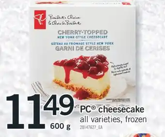 Fortinos Pc cheesecake offer