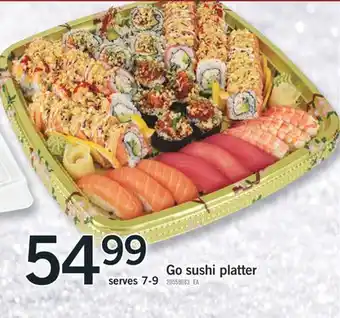 Fortinos Go sushi platter offer