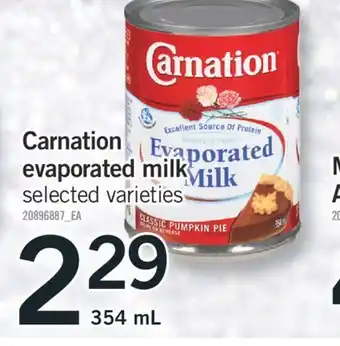 Fortinos Carnation evaporated milk offer