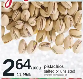 Fortinos Pistachios offer