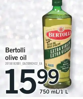 Fortinos Bertolli olive oil offer