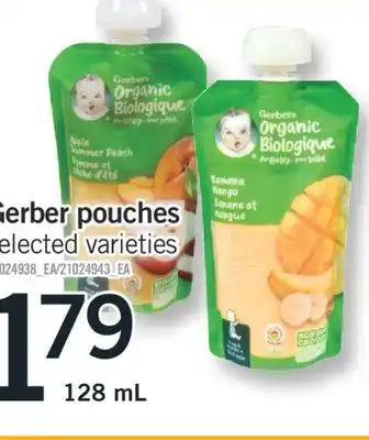Fortinos Gerber pouches 128 ml offer