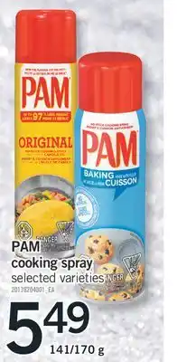 Fortinos Pam cooking spray offer