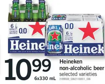 Fortinos Heineken non-alcoholic beer, 6x330 ml offer