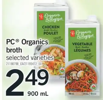 Fortinos Pc organics broth 900 ml offer