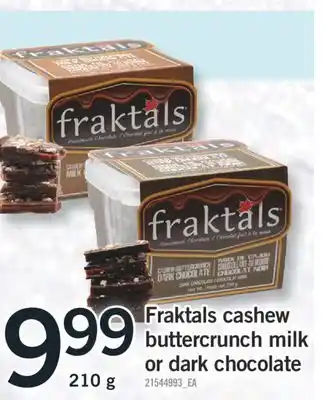 Fortinos Fraktals cashew buttercrunch milk or dark chocolate offer