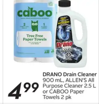 Sobeys Drano drain cleaner offer
