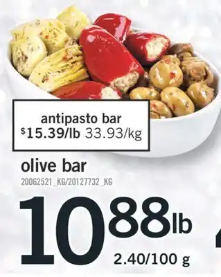 Fortinos Olive bar offer