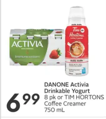 Sobeys Activia drinkable yogurt offer