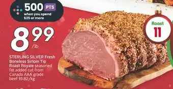 Sobeys Fresh boneless sirloin tip roast offer