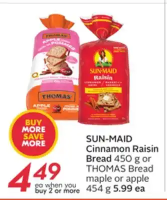 Sobeys Cinnamon raisin bread offer