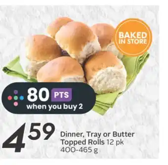 Sobeys Dinner, tray or butter topped rolls offer