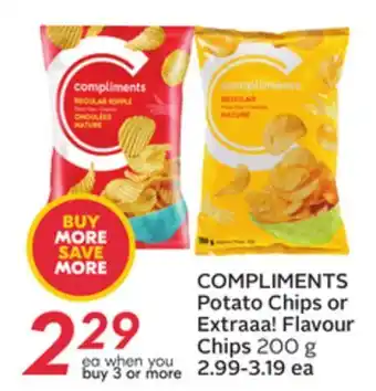 Sobeys Compliments potato chips or extraaa! flavour chips offer