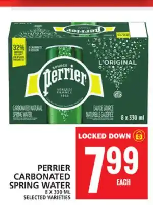 Food Basics Perrier carbonated spring water offer
