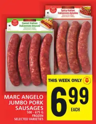 Food Basics Marc angelo jumbo pork sausages offer