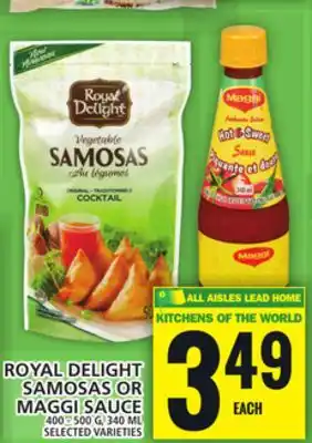 Food Basics Royal delight samosas or maggi sauce offer