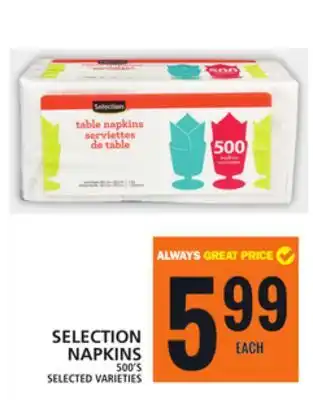 Food Basics Selection napkins offer