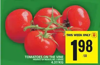 Food Basics Tomatoes on the vine offer