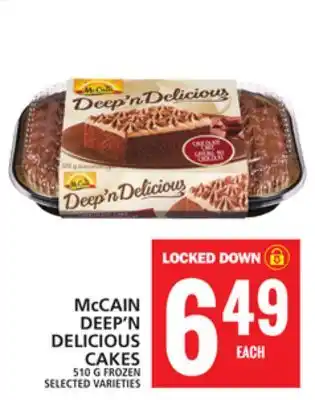 Food Basics Mccain deep'n delicious cakes offer