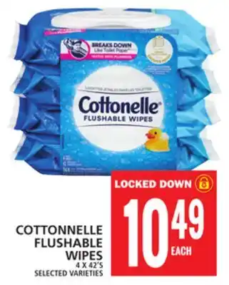Food Basics Cottonnelle flushable wipes offer