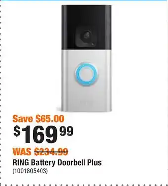 Home Depot Ring battery doorbell plus offer