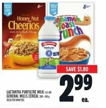 Metro Lactantia Purfiltre Milk General Mills Cereal offer